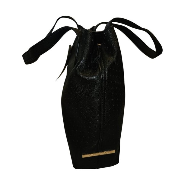 Nwt Steve Madden Black Perforated Tote Bag With detachable strap  Gold Accents - Picture 16 of 16